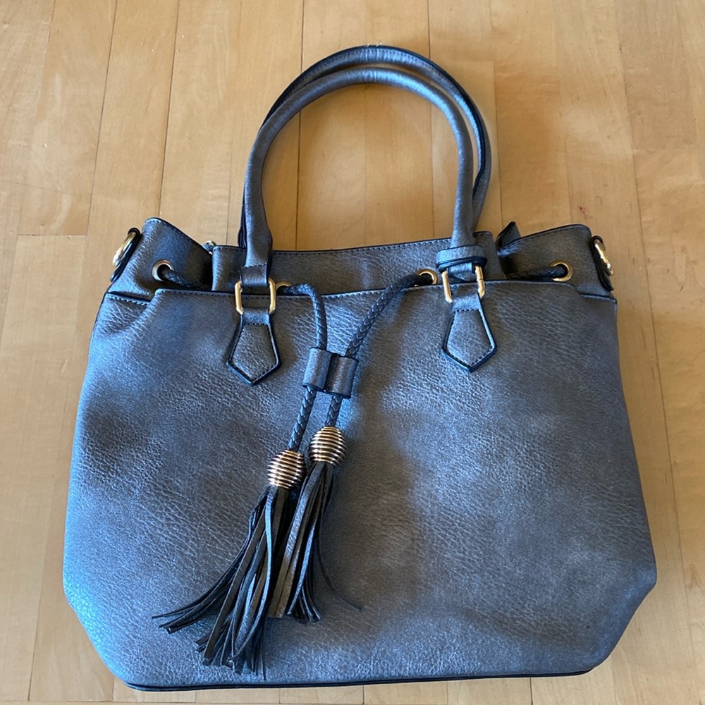 Silver Bag with Tassels